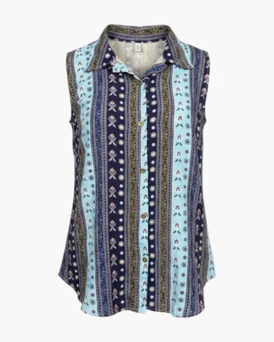 Chaleco camisero boho etnico