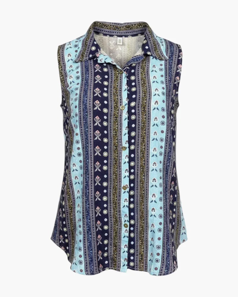 Chaleco camisero boho etnico