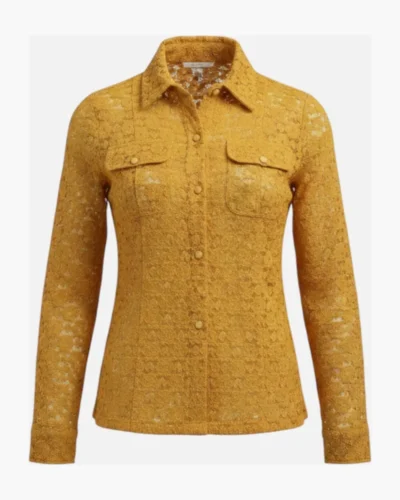 Camisaco de encaje naranja