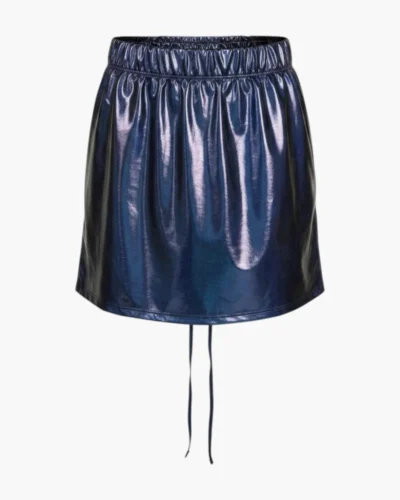 Falda holográfica azul tubo