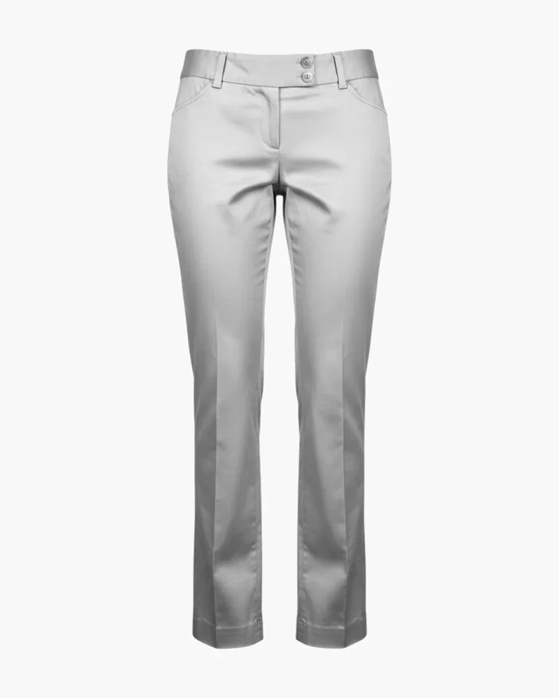 Pantalon gris satinado