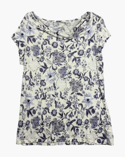 Remera floral de hilo