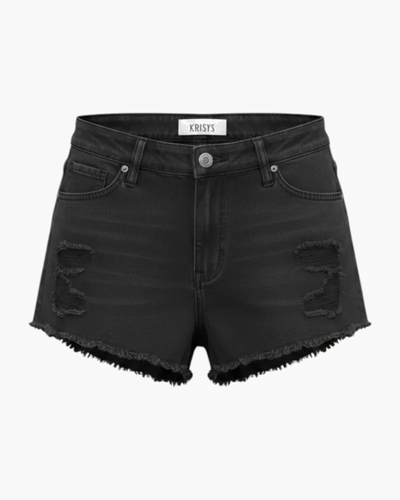 Mini short de jean roturas