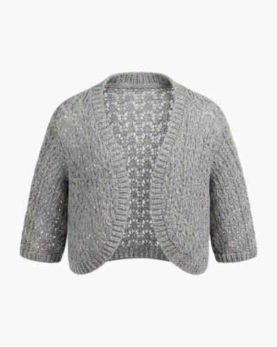 Saquito crop top tejido