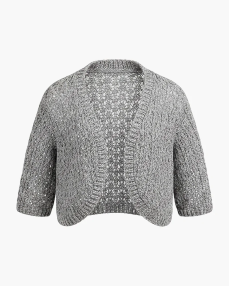 Saquito crop top tejido
