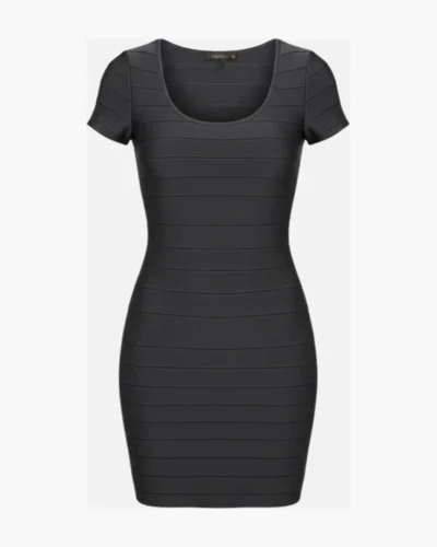 Vestido simil denim gris