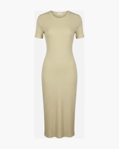 Vestido de hilo textura rayada