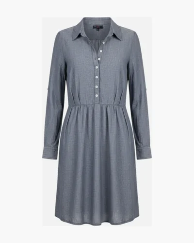 Vestido denim manga larga