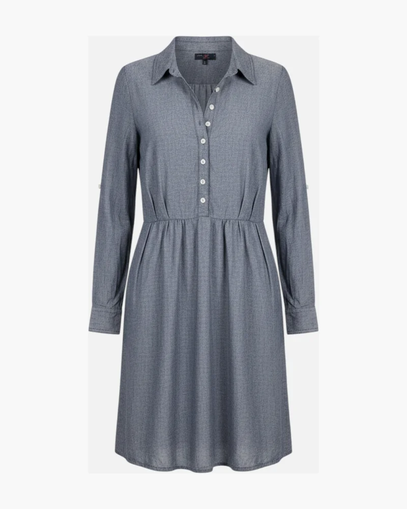 Vestido denim manga larga