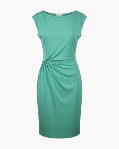 Vestido drapped verde agua