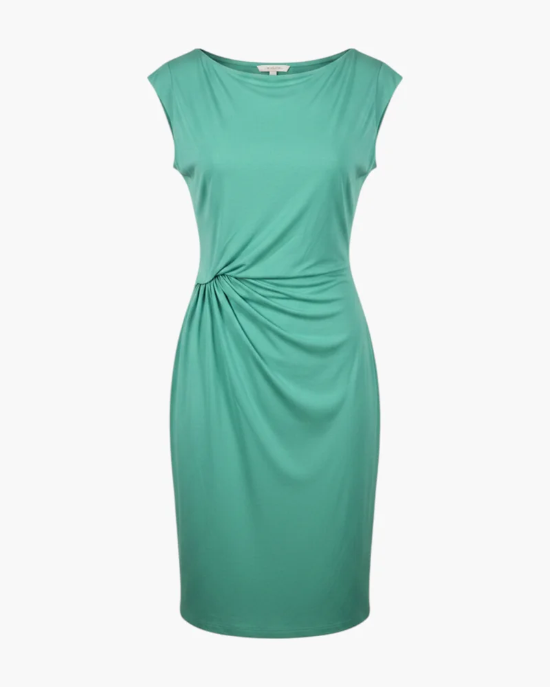 Vestido drapped verde agua