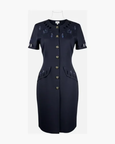 Vestido vintage azul oscuro