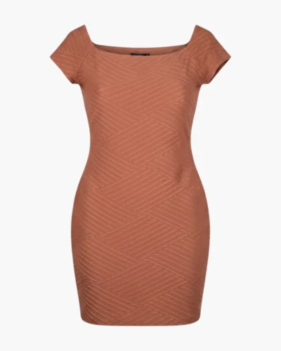 Vestido salmon con textura