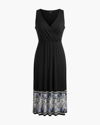 Vestido negro flores