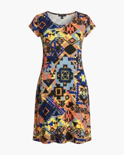 Vestido etnico geometrico
