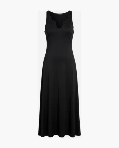 Vestido negro irregular de algodon