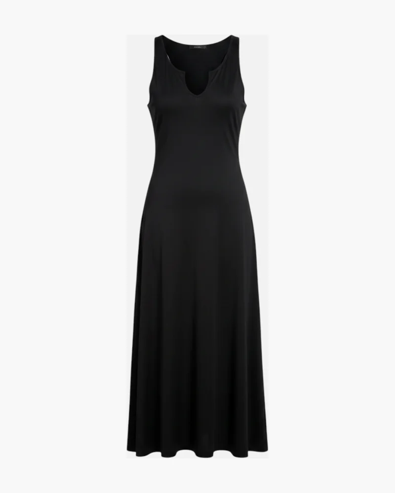 Vestido negro irregular de algodon