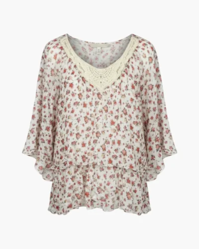 Blusa floral vintage