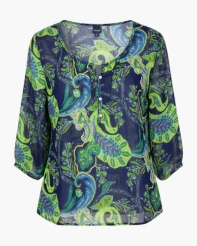 Blusa floral transparencia
