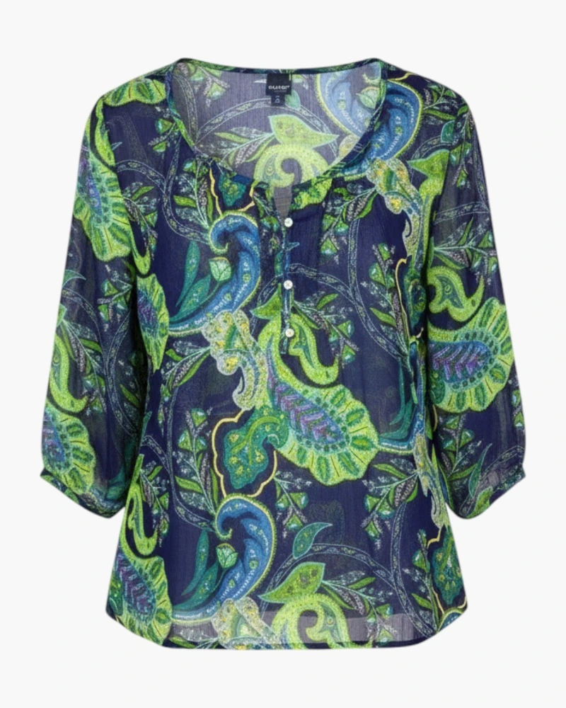 Blusa floral transparencia
