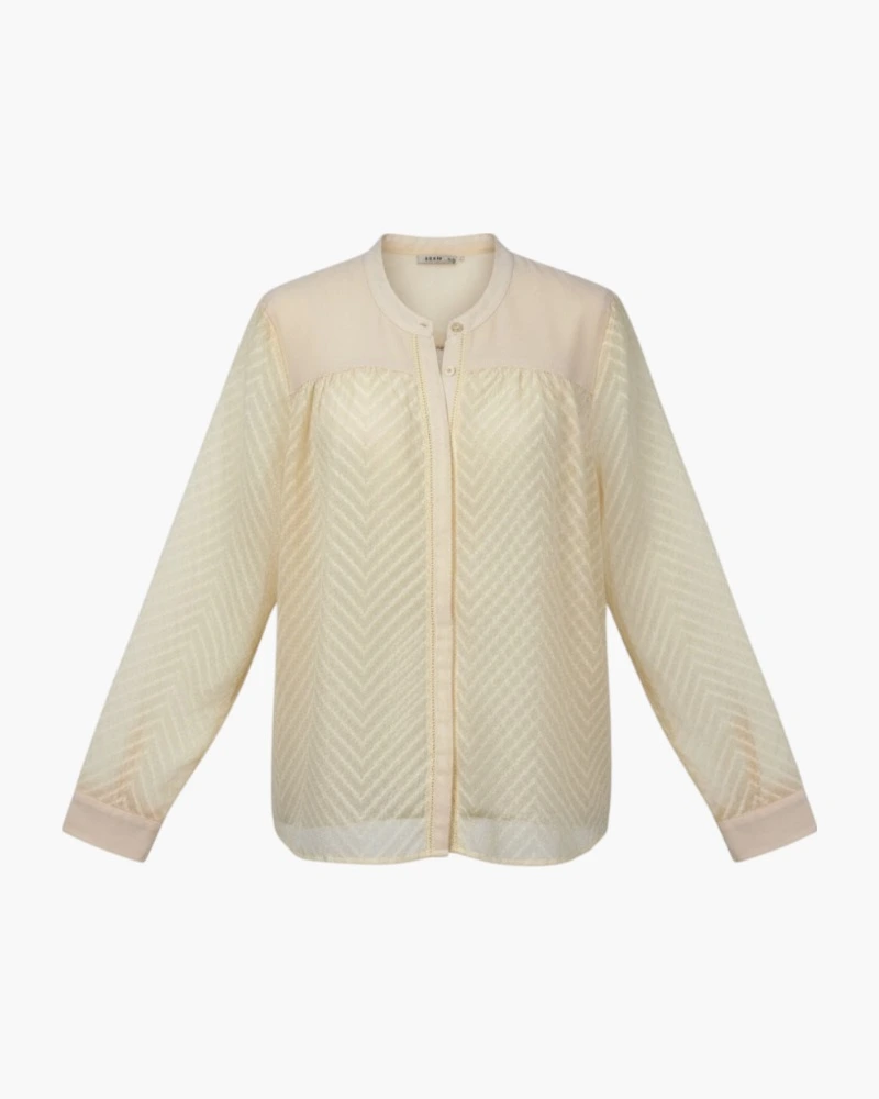 Camisa Texturizada Crema