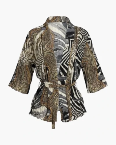 Camisa transparencia estampada