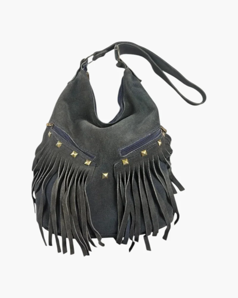 Cartera gamuza flecos