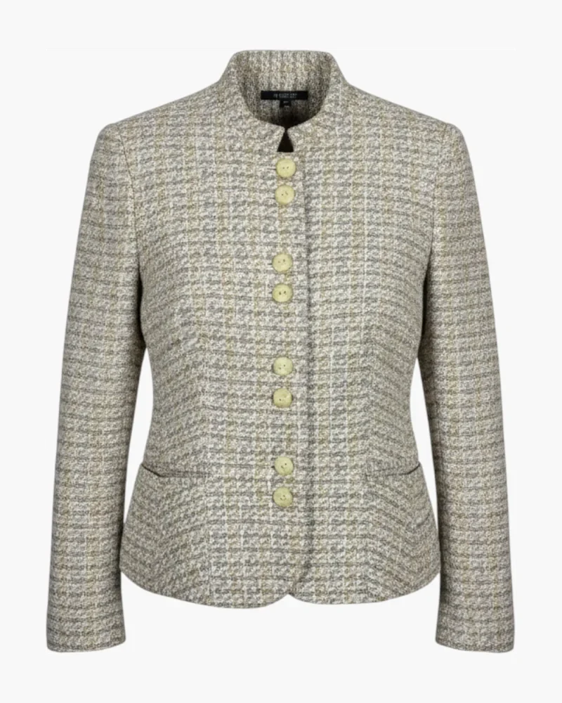 Chaqueta tweed crema