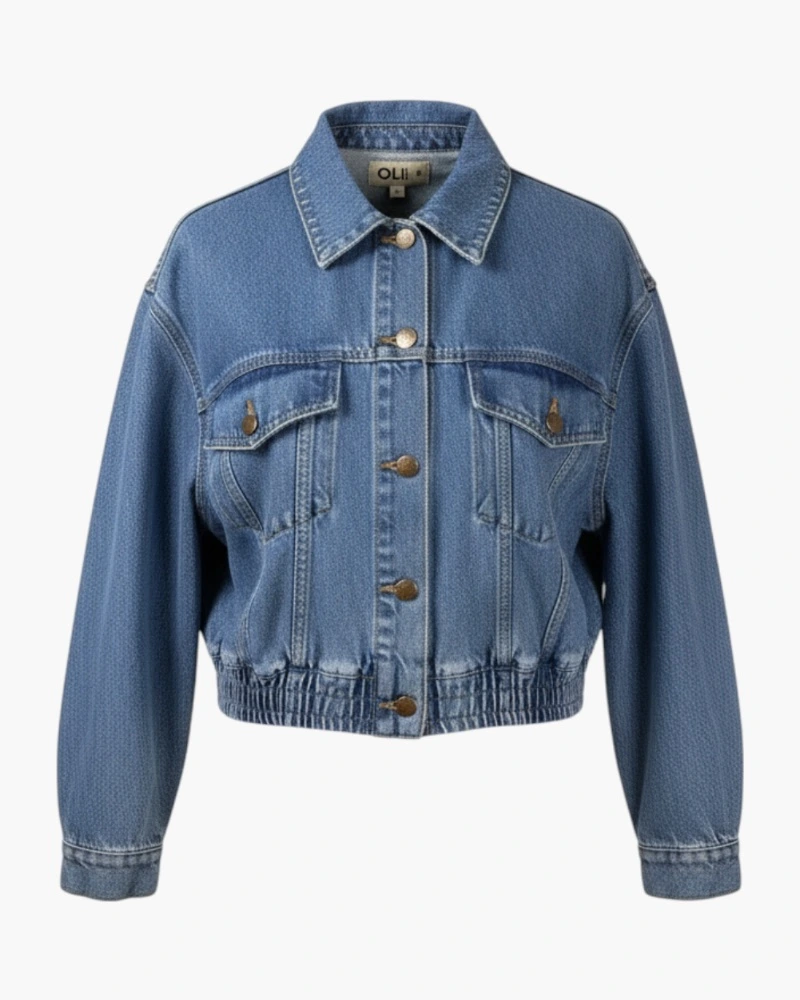 Campera denim cropped