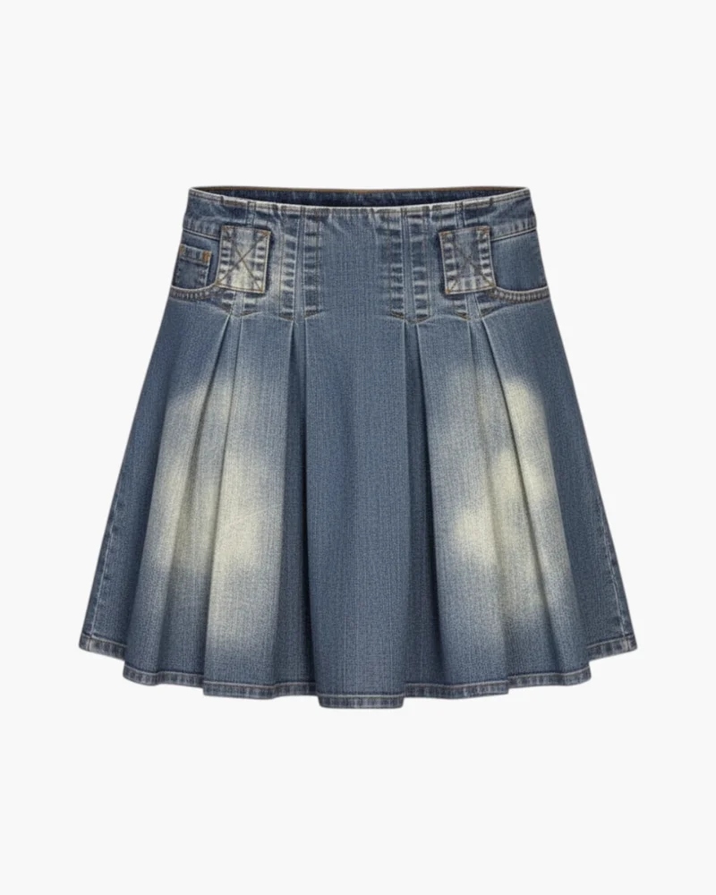 Denim Plisada Y2K