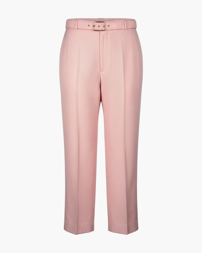 Pantalón lino rosa