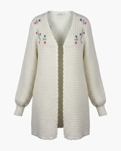 Cardigan bordado flores