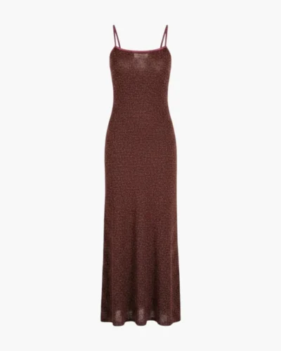 Vestido Lurex Bordo