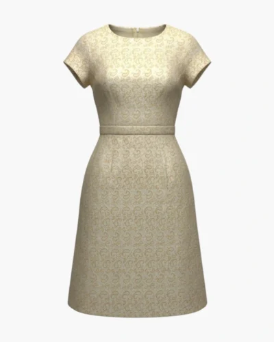 Vestido bordado dorado