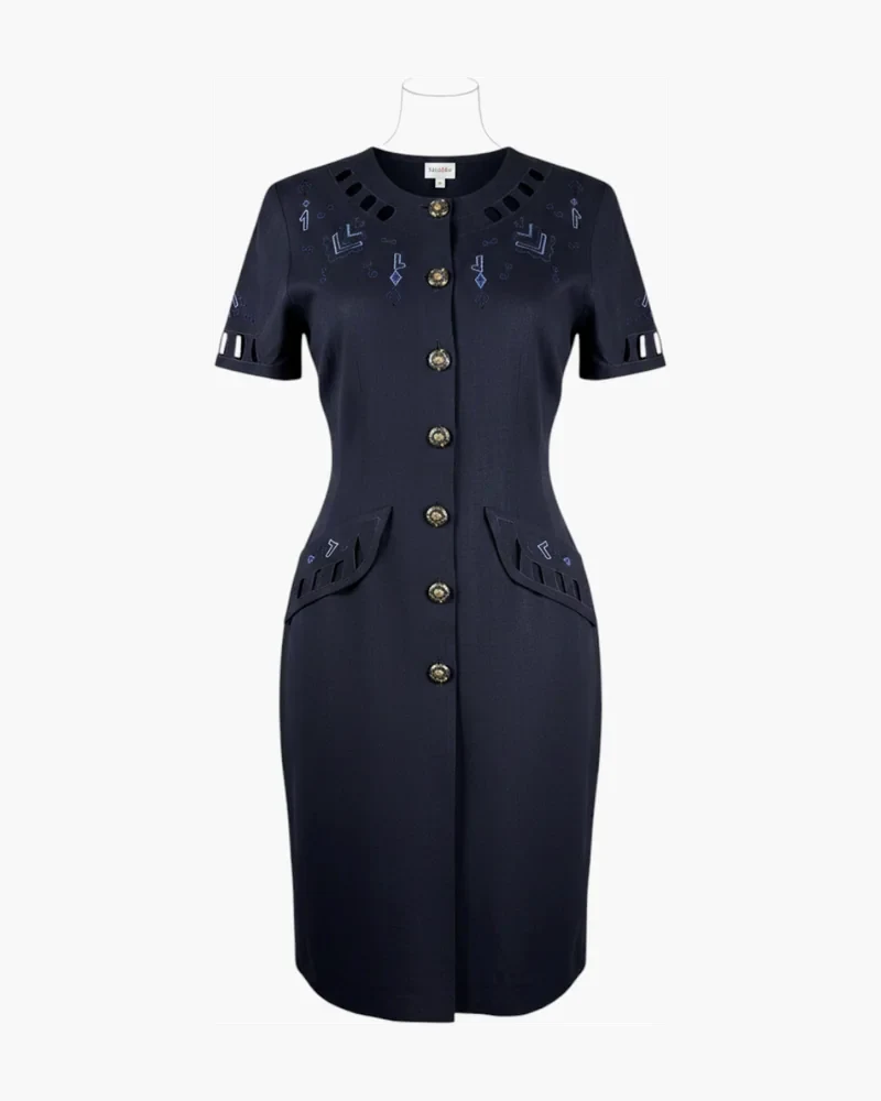 Vestido vintage azul oscuro